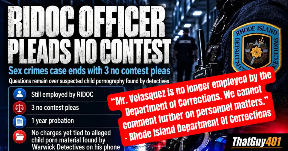 RIDOC Officer Who Pleaded No Contest in Sex Crimes Case No Longer Employed by Department