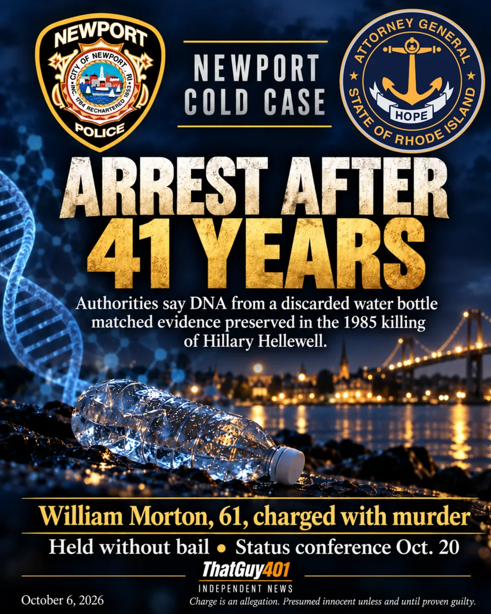 DNA From Water Bottle Leads to Arrest in 41-Year-Old Newport Murder Cold Case Investigation
