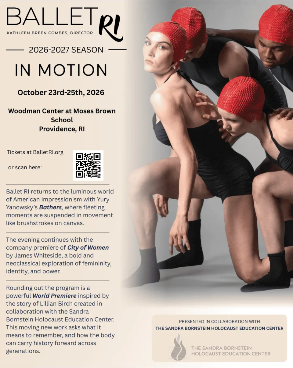 Sandra Bornstein Holocaust Education Center Partners with Ballet Rhode Island for World Premiere Inspired by Local Family’s Holocaust Story