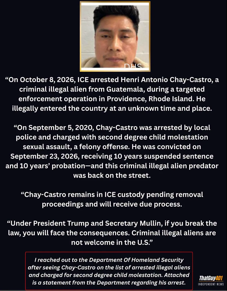 Illegal Alien In Rhode Island Convicted And Released After Molesting A Child In ICE Custody